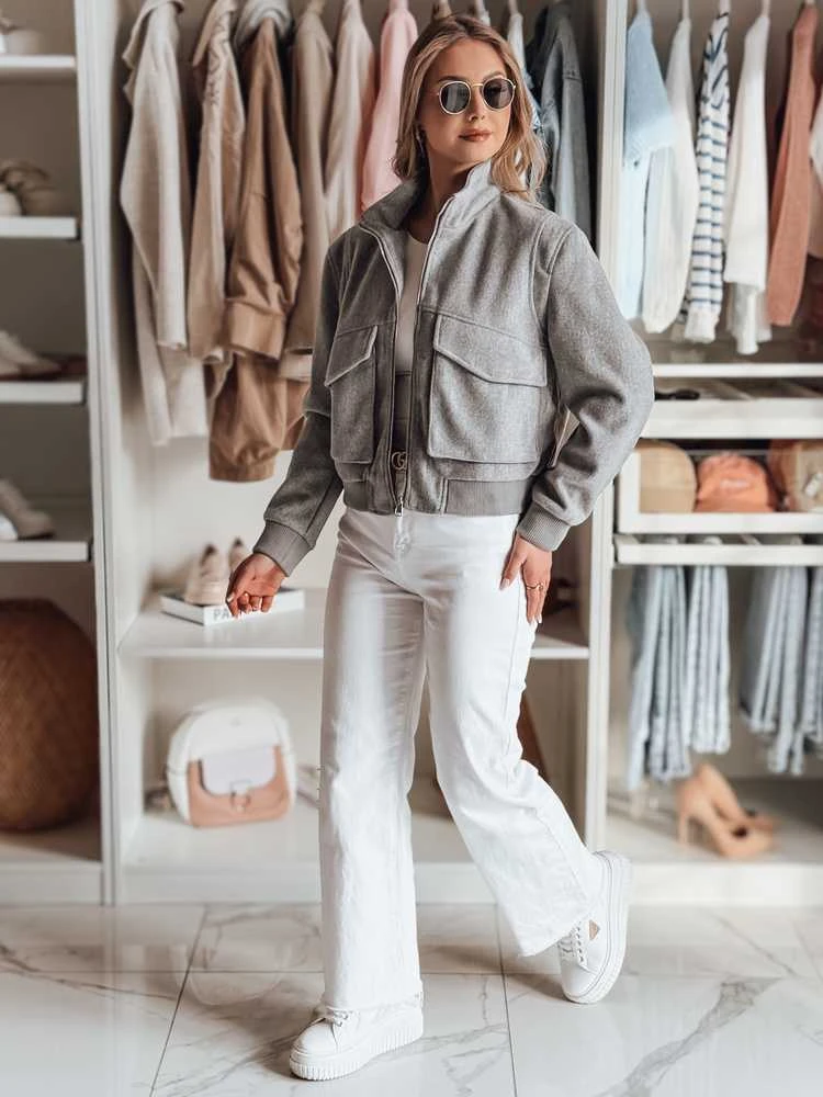 Pilka moteriška oversize bomber striukė Milina