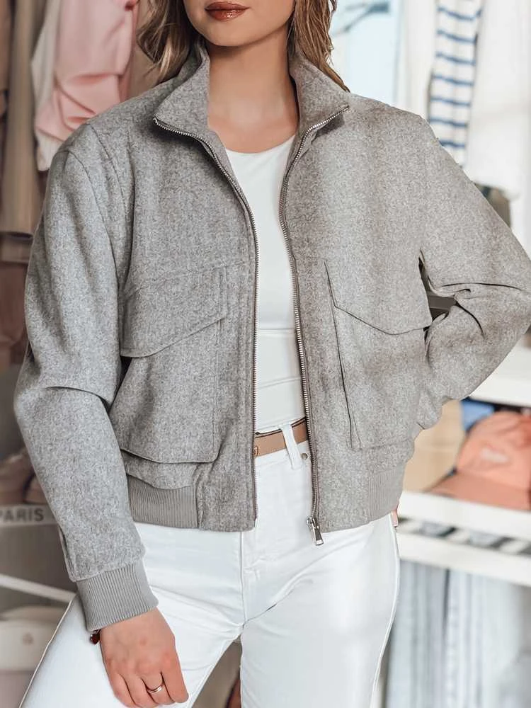 Pilka moteriška oversize bomber striukė Milina