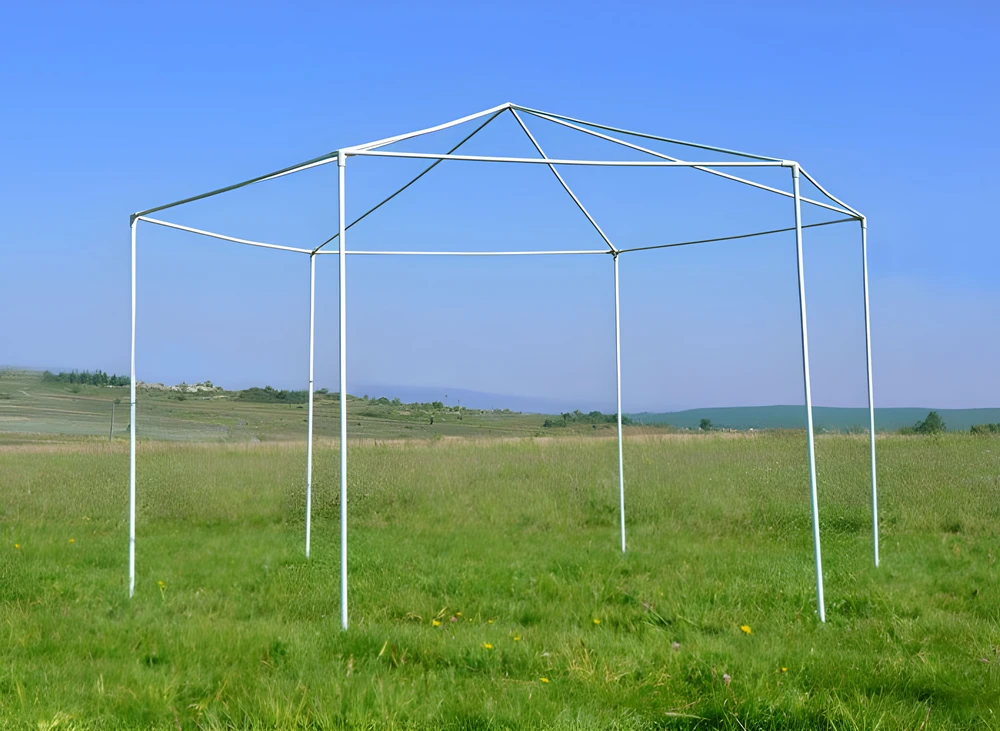 Pilka sodo palapinė 2x2x2 m su tinkleliu nuo uodų MultiGarden