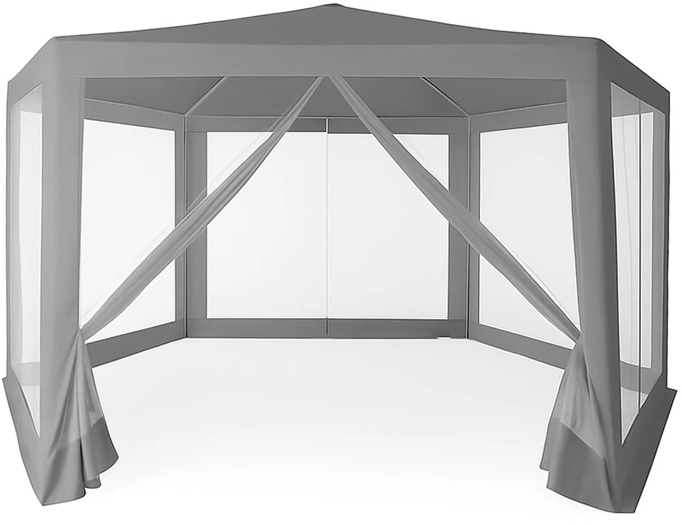 Pilka sodo palapinė 2x2x2 m su tinkleliu nuo uodų MultiGarden