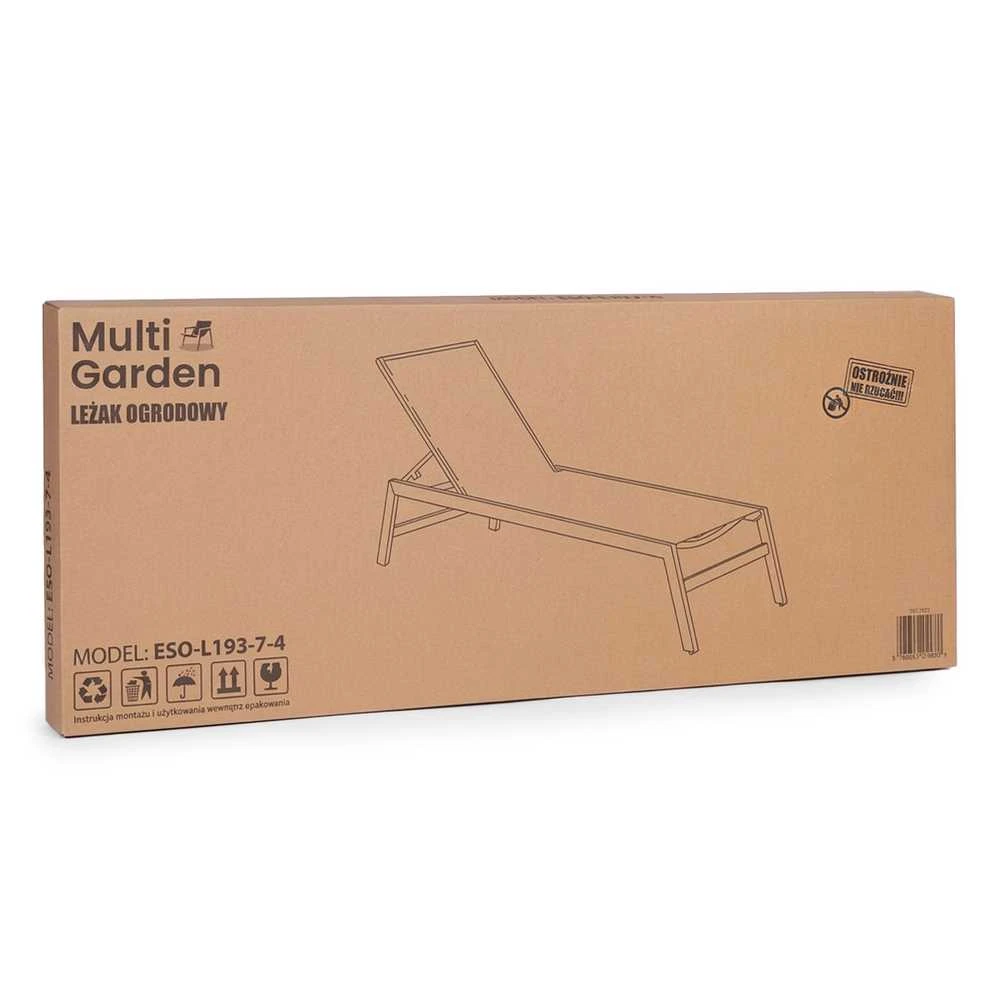 Multi Garden Pilkas gultas su reguliuojamu atlošu