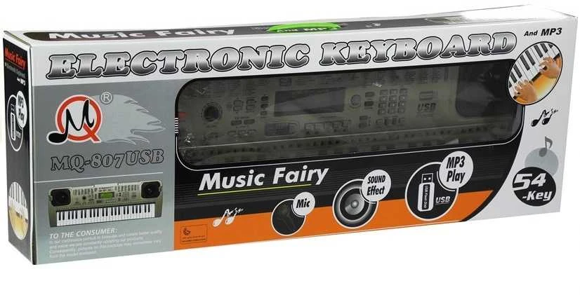 Pilkas muzikinis pianinas su mikrofonu
