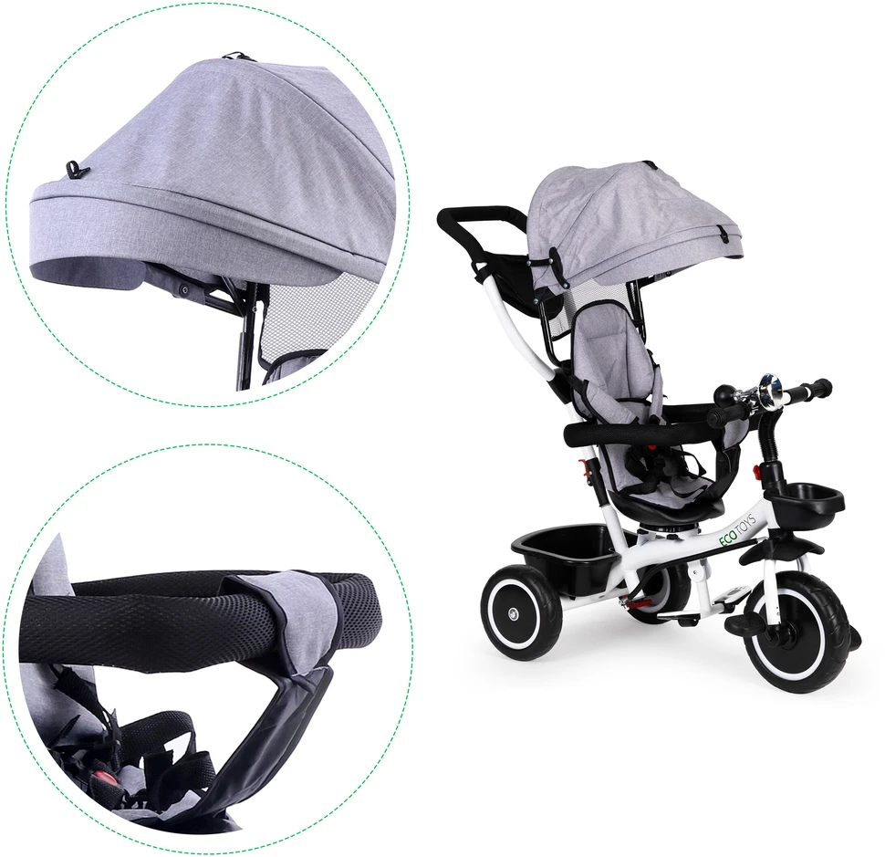 triratukas su pasukama sėdyne 360' ECOTOYS