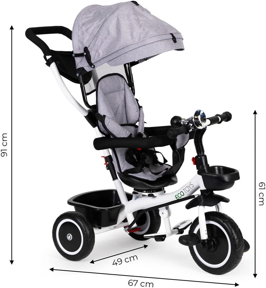 triratukas su pasukama sėdyne 360' ECOTOYS
