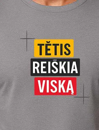 Pilki marškinėliai Tėtis reiškia viską
