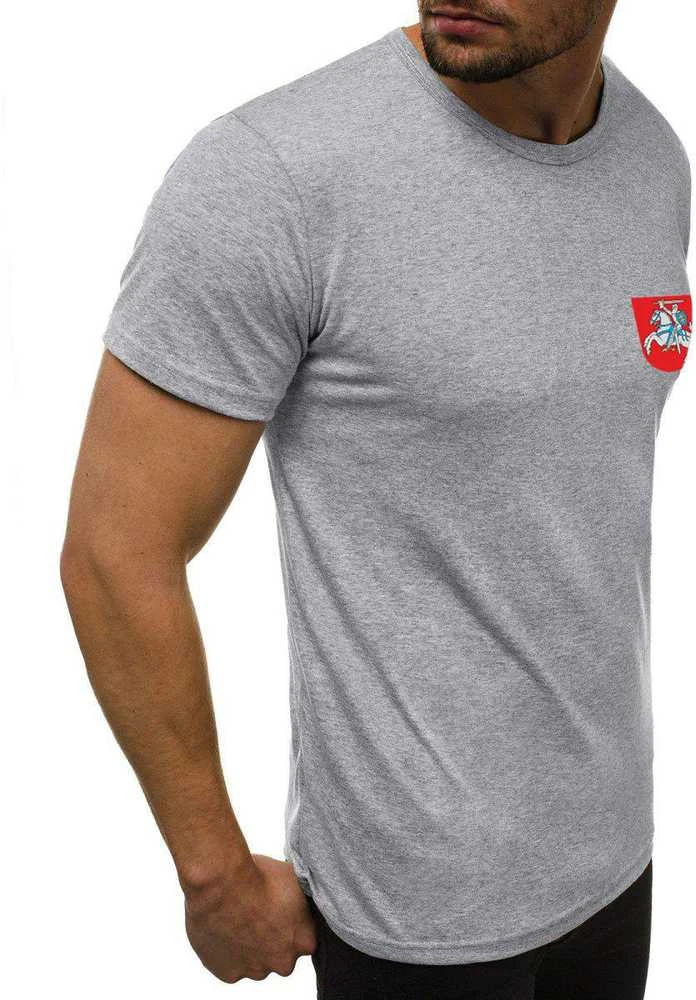 Pilki vyriški marškinėliai Herbas