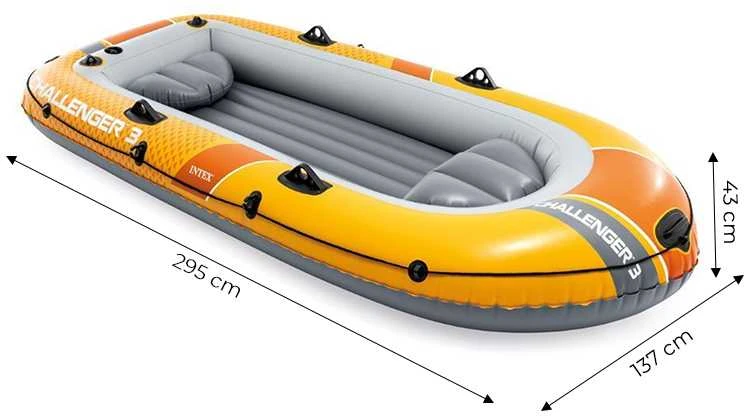 Pripučiama valtis Intex CHALLENGER 3 66313NP, 295x137x43 cm