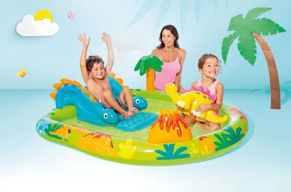 Pripučiamas baseinas (žaidimų aikštelė) INTEX Little Dino Play Center (1.91m x 1.52m x 0.58m)