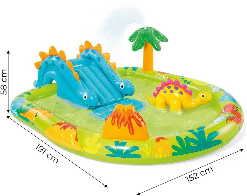 Pripučiamas baseinas (žaidimų aikštelė) INTEX Little Dino Play Center (1.91m x 1.52m x 0.58m)