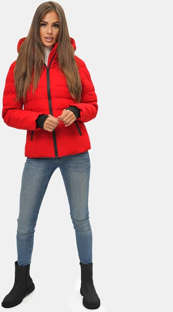 Raudona moteriška striukė Jena