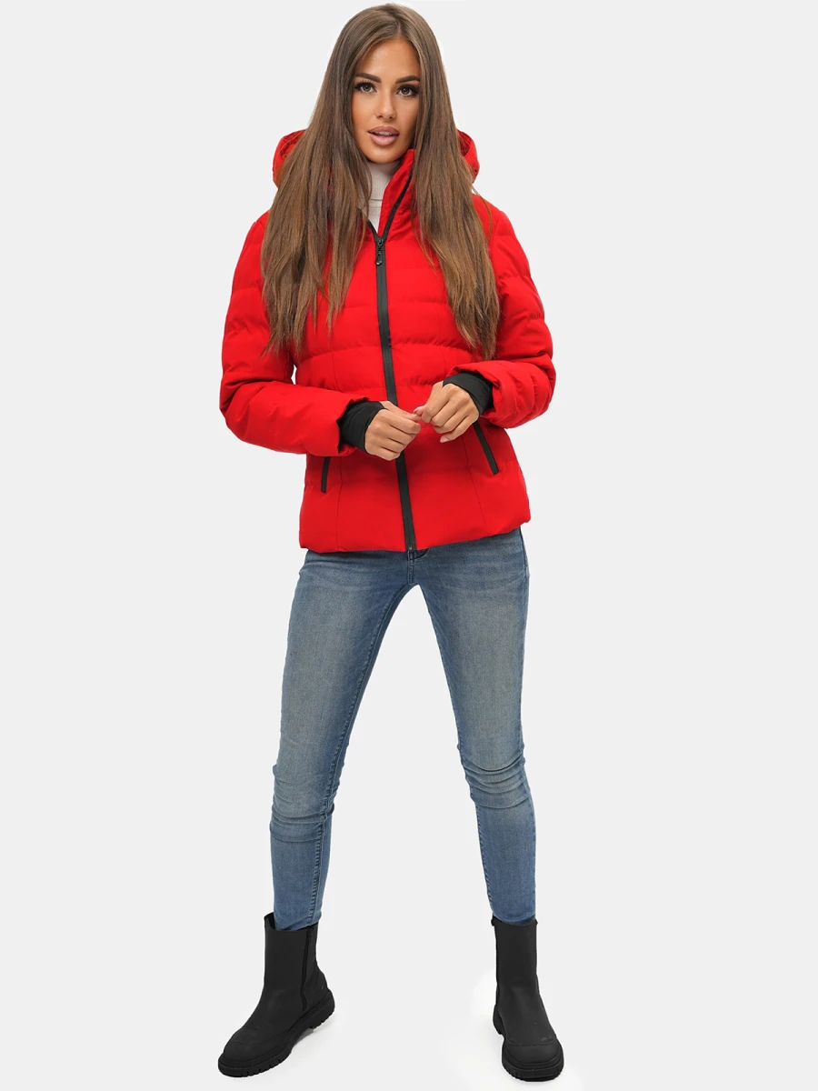 Raudona moteriška striukė Jena