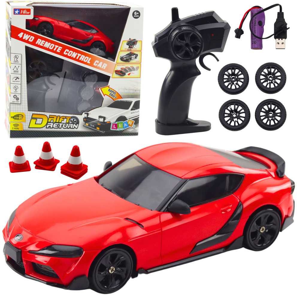Lean Toys Nuotoliniu būdu valdomas 4WD driftinis automobilis RC
