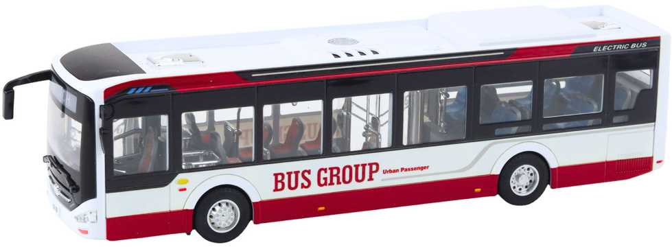 Lean Toys Metalinis miesto autobusas 1:42 su šviesomis ir garsu