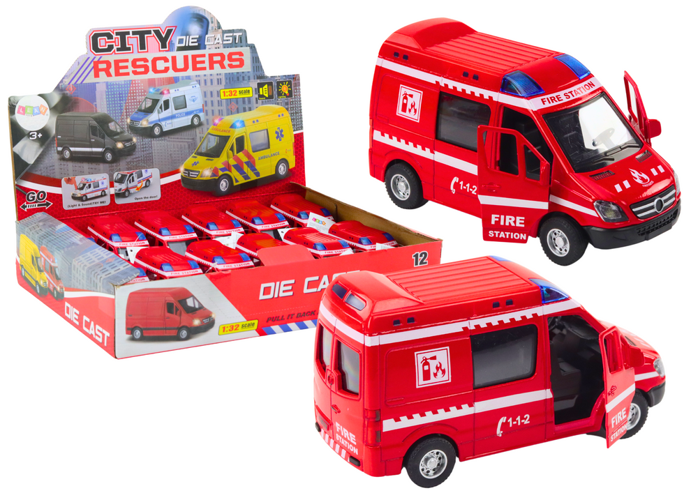 Lean Toys Gaisrinės automobilis 1:32 su šviesomis ir garsais