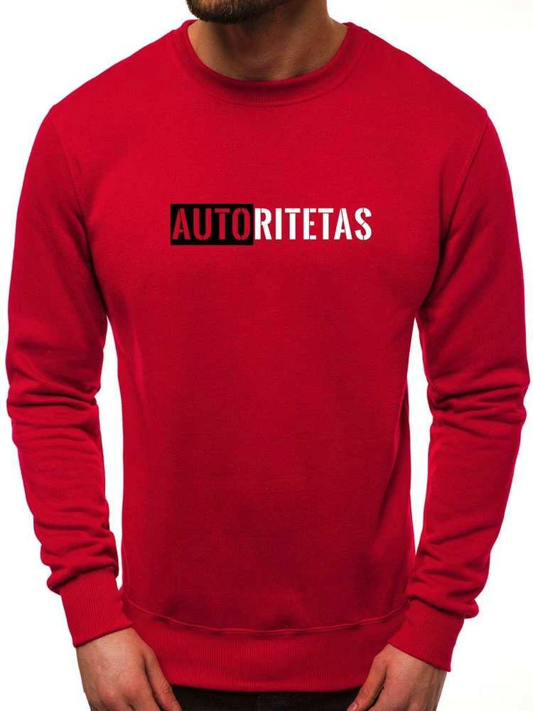 Raudonas vyriškas džemperis Autoritetas