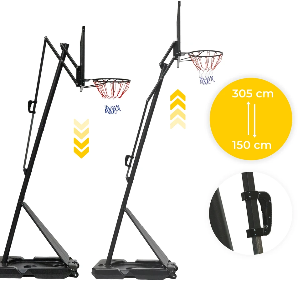 Reguliuojamas krepšinio stovas 305 cm aukščio MOVEPRO