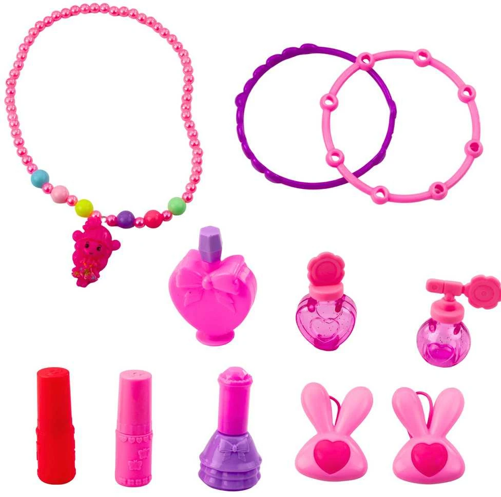 Lean Toys Vaikiškas grožio rinkinys su veidrodžiu ir kosmetiniais priedais, Vienaragis, 2-in-1