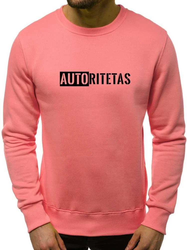 Rožinis vyriškas džemperis Autoritetas