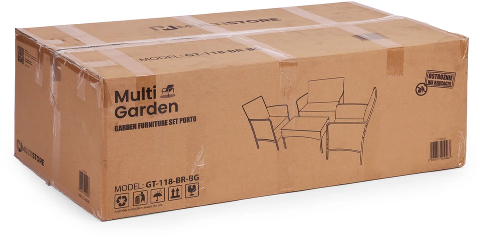 Rudas sodo baldų komplektas MultiGarden