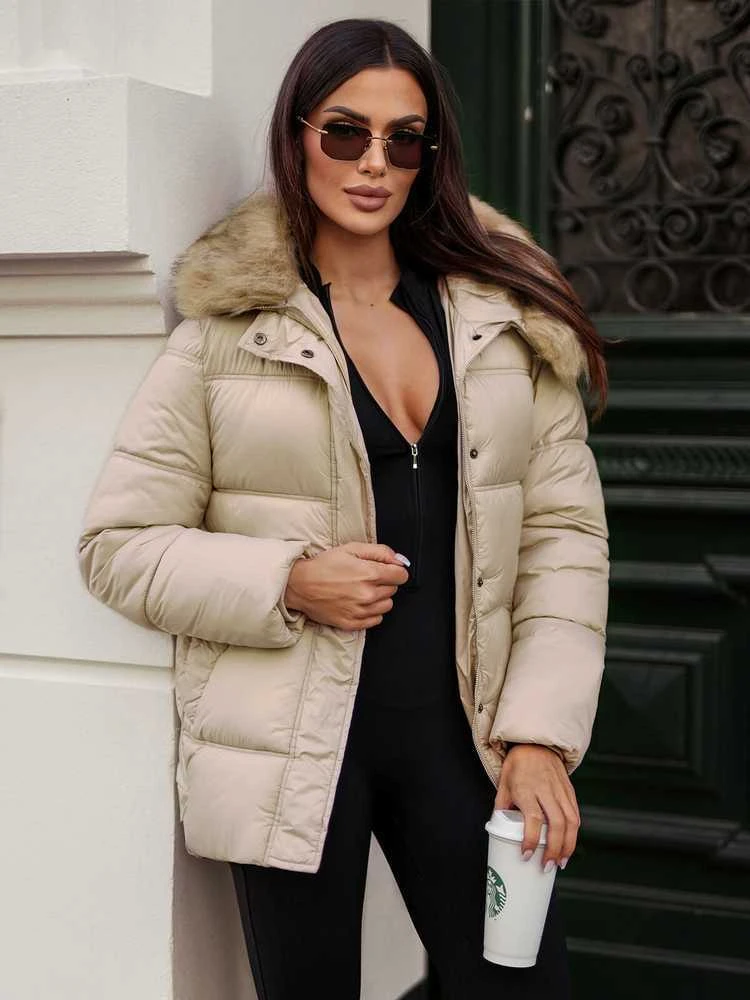 Rusva žieminė moteriška striukė Star