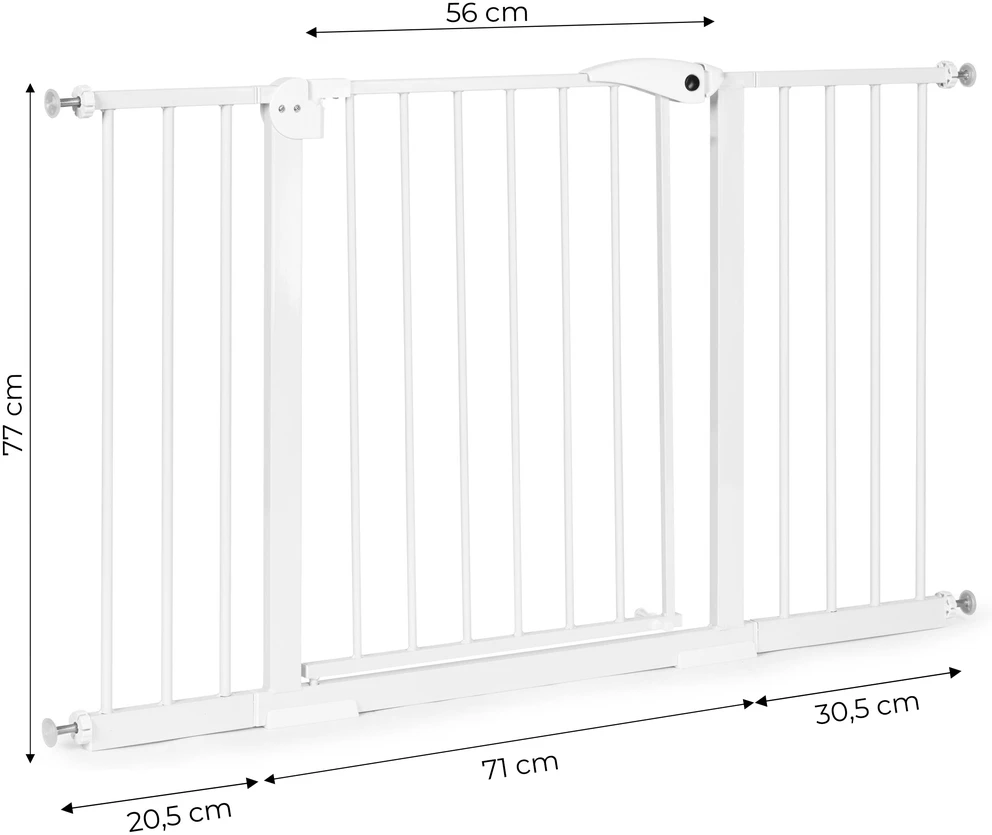 Ecotoys Saugos Varteliai SG-012-W-132, 74-132 cm, Plieniniai, Balti
