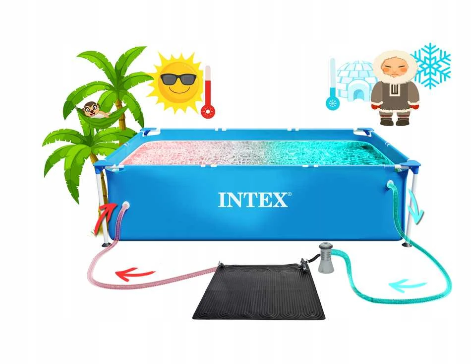 Saulės energija šildomas vandens šildymo kilimėlis baseinui „Intex 28685“