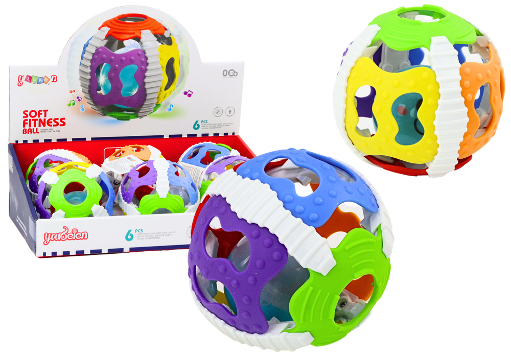 Lean Toys Kūdikių sensorinis kamuoliukas su šviesomis ir garsais
