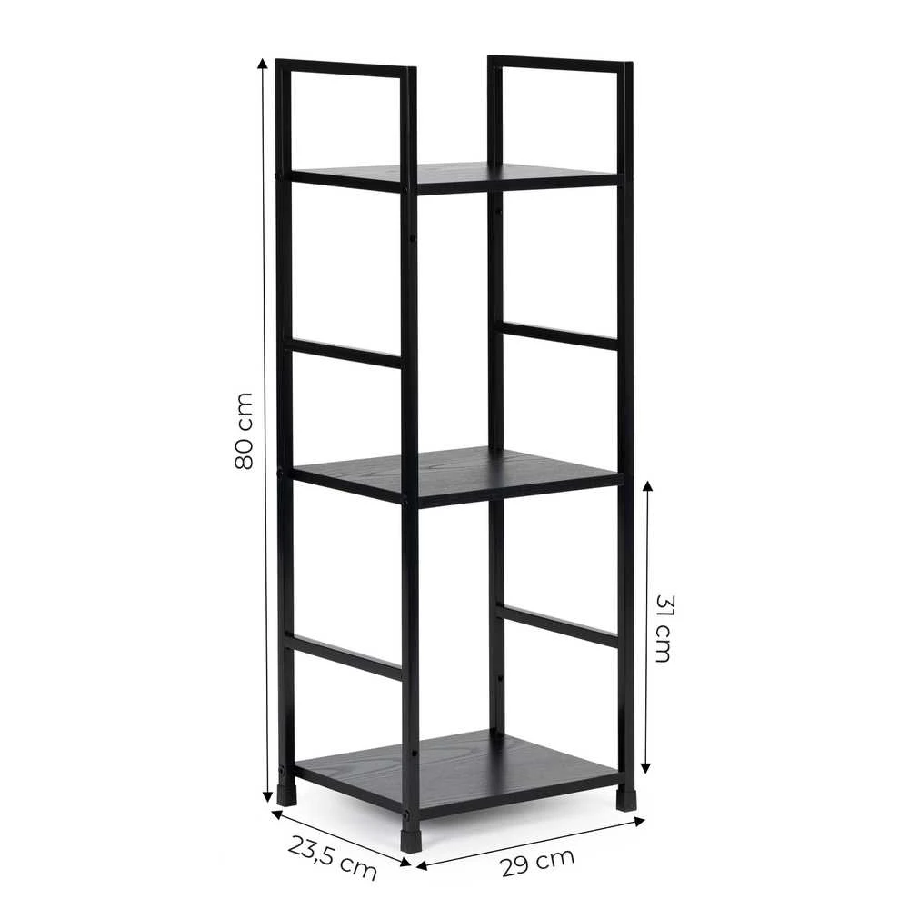 Modernhome Moderni lentyna, metalinis rėmas, LOFT, juoda