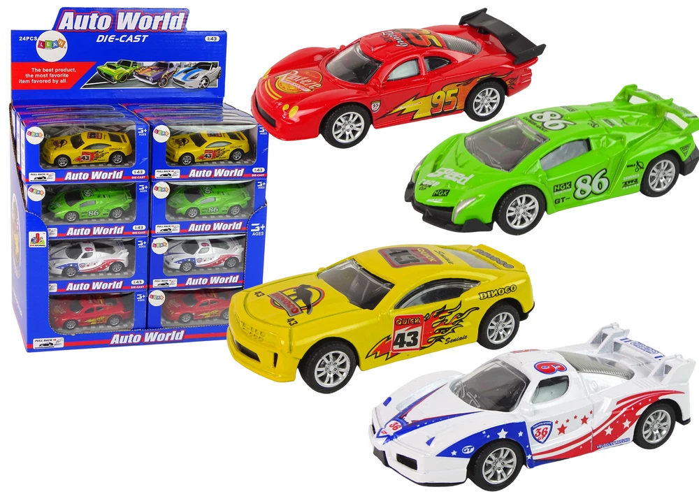 Lean Toys Lenktyninės mašinėlės 4 spalvų