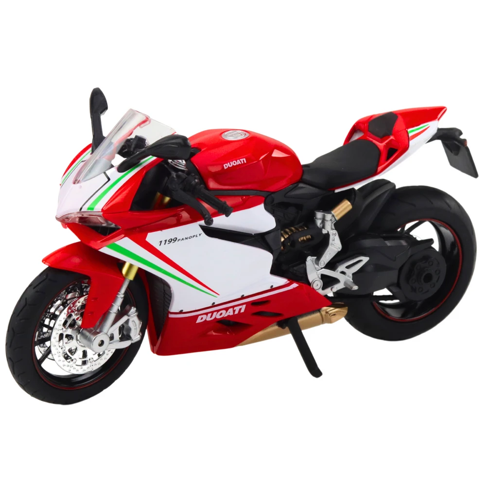 Lean Toys Raudonas Metalinis Sportinis Motociklas su Šviesomis ir Garsais 1:12