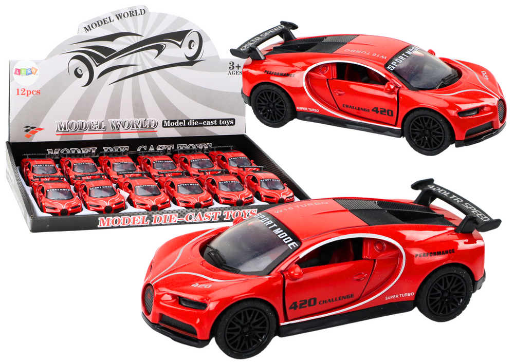 Lean Toys Raudonas sportinis automobilis, 1:32 masteliu