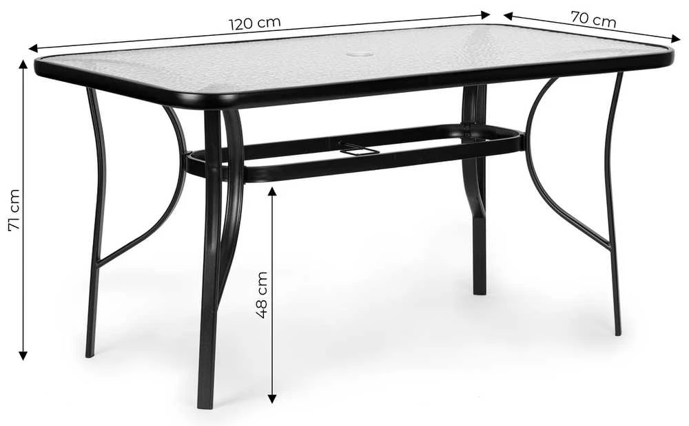 Multi Garden Tvirtas sodo stalas 120x70 cm