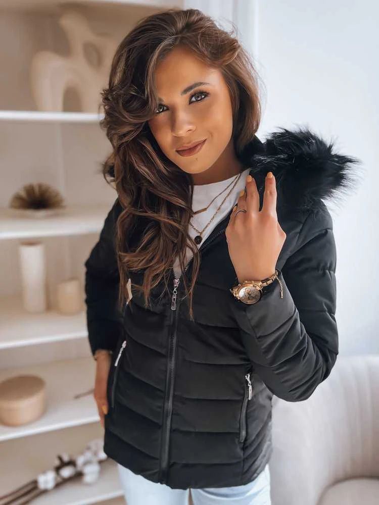Striukė su kailiniu gobtuvu Model