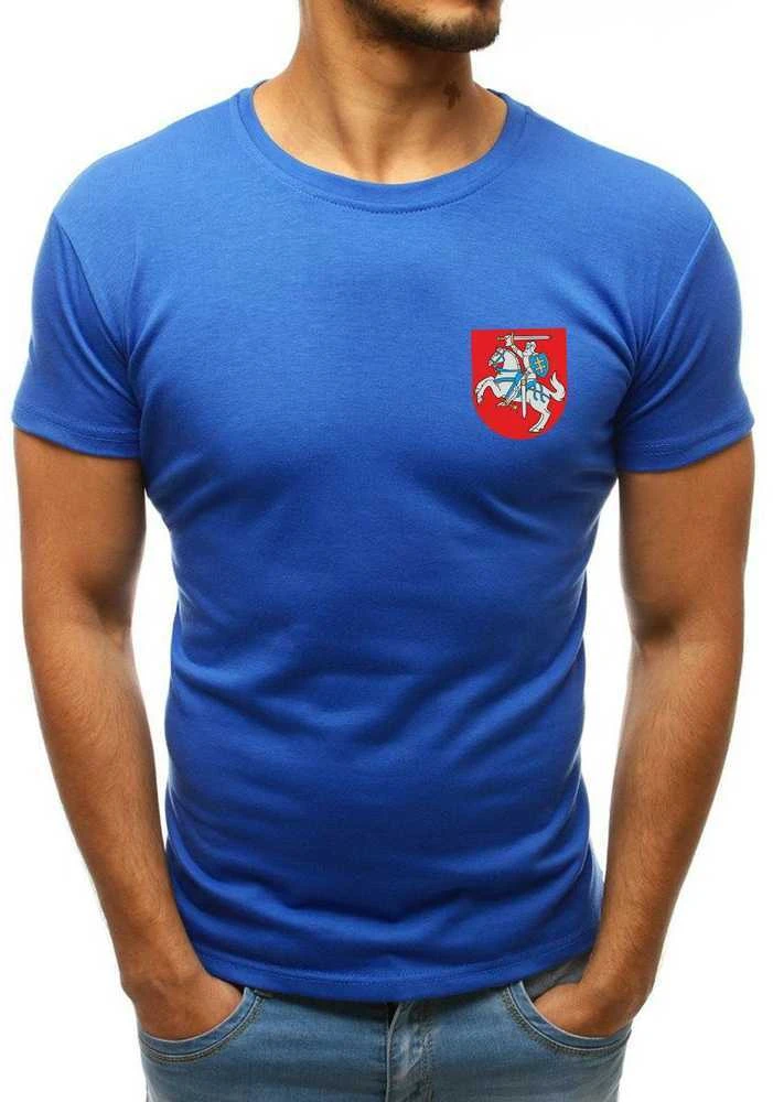 Šviesiai mėlyni vyriški marškinėliai Herbas