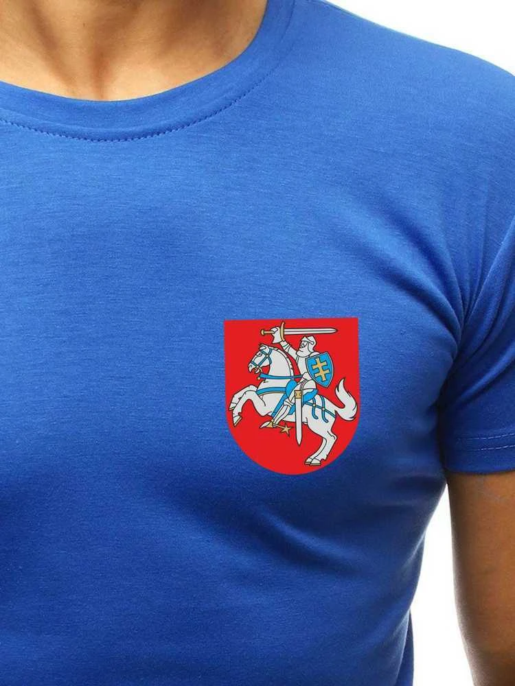 Šviesiai mėlyni vyriški marškinėliai Herbas