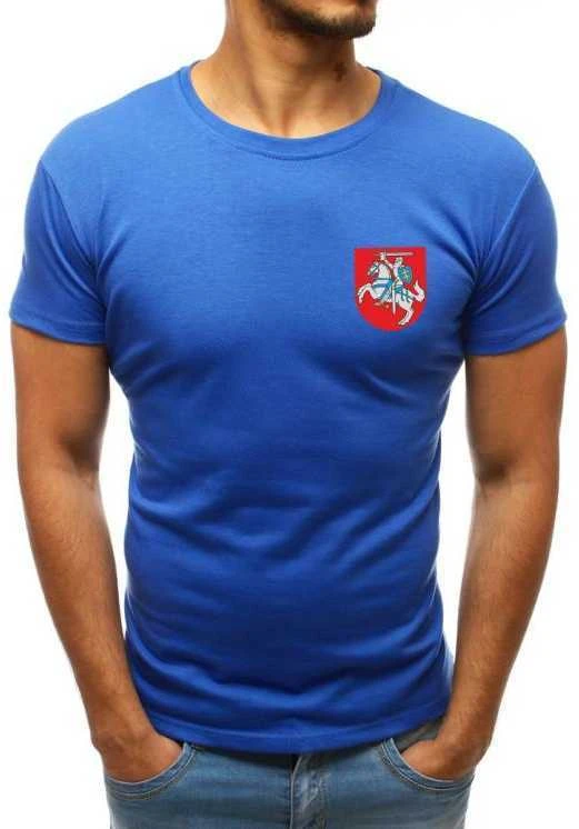 Šviesiai mėlyni vyriški marškinėliai Herbas