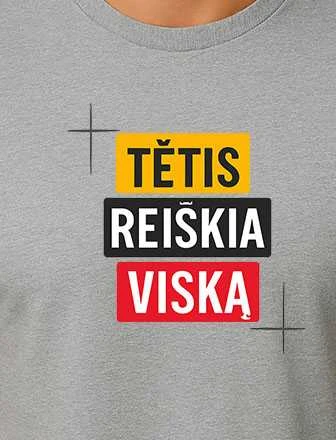 Šviesiai pilki marškinėliai Tėtis reiškia viską