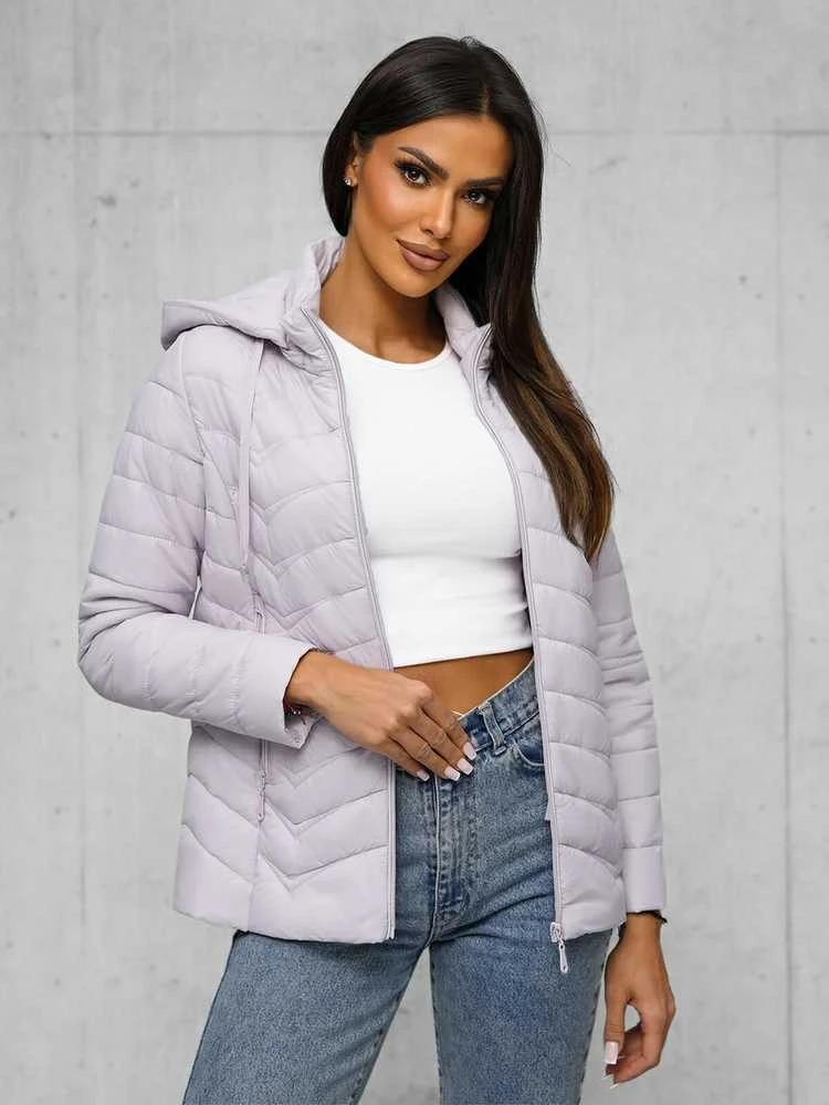 Šviesiai violetinė moteriška striukė Laim