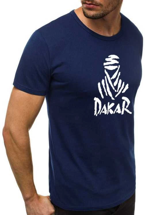 Tamsiai mėlyni vyriški marškinėliai Dakar