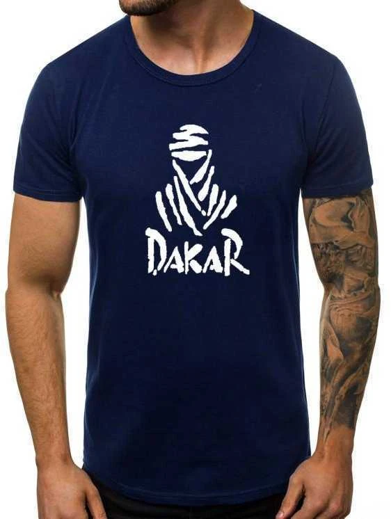 Tamsiai mėlyni vyriški marškinėliai Dakar