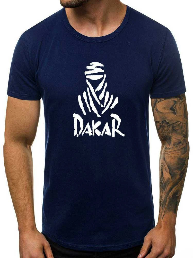 Tamsiai mėlyni vyriški marškinėliai Dakar