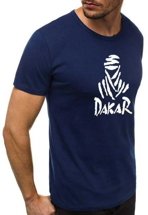 Tamsiai mėlyni vyriški marškinėliai Dakar