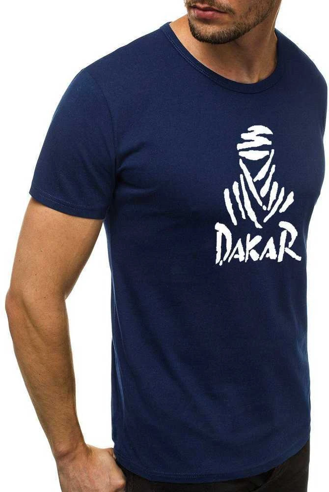 Tamsiai mėlyni vyriški marškinėliai Dakar