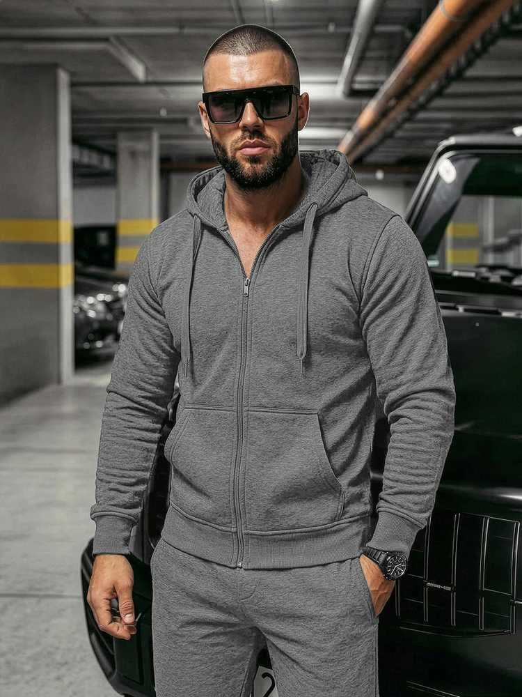 Tamsiai pilkas vyriškas sportinis kostiumas Pazar
