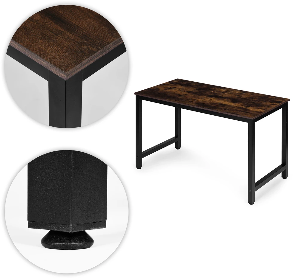 Tamsiai rudas kompiuterio/mokyklinis stalas 120x60 cm ModernHome