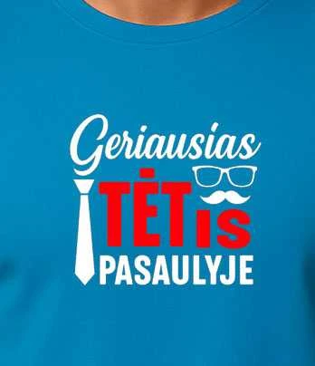 Turkio marškinėliai Geriausias tėtis pasaulyje (baltas)