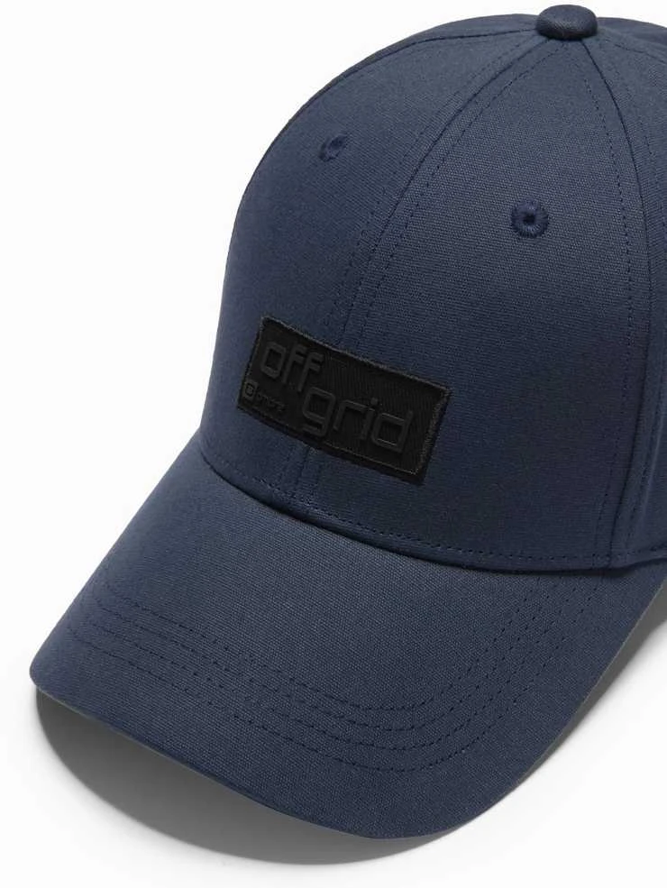 Unisex tamsiai mėlyna kepurė Grid
