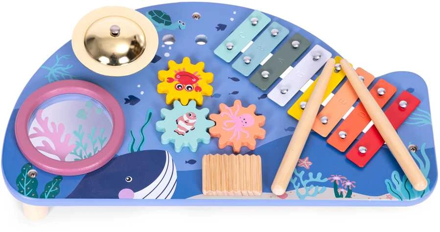 Muzikinis stalas su instrumentais, jūrų tema, ECOTOYS