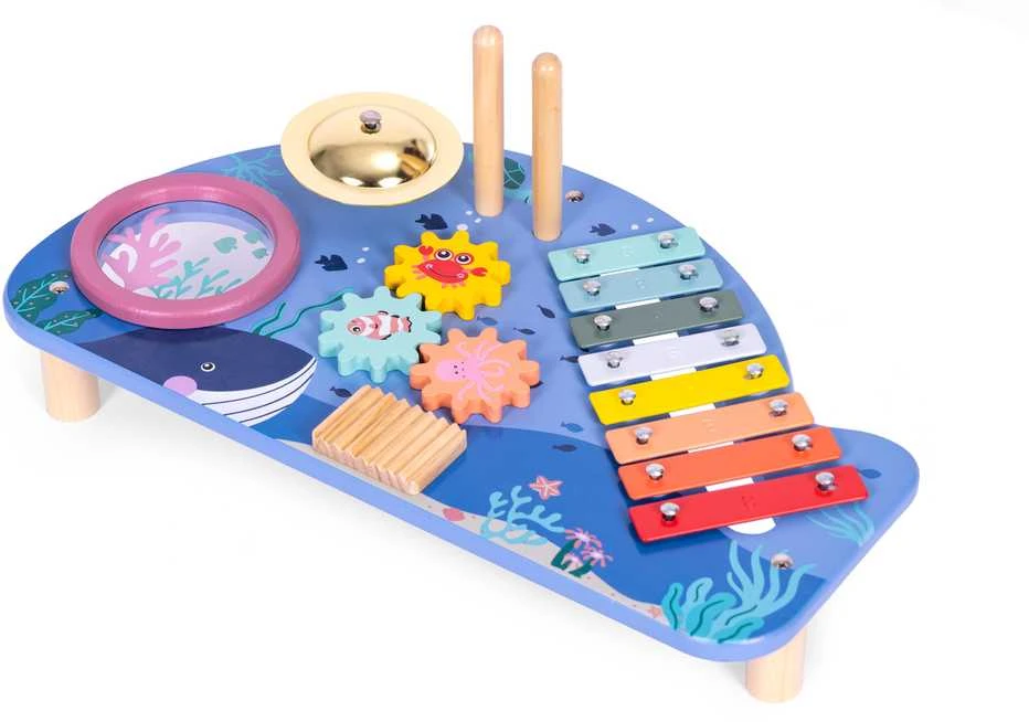 Muzikinis stalas su instrumentais, jūrų tema, ECOTOYS