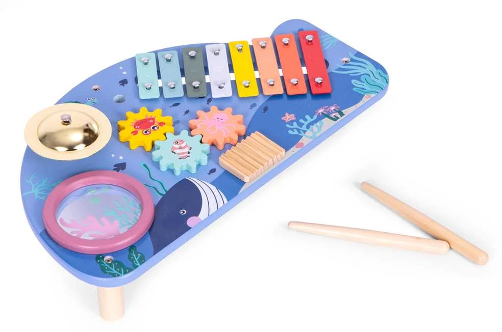 Muzikinis stalas su instrumentais, jūrų tema, ECOTOYS
